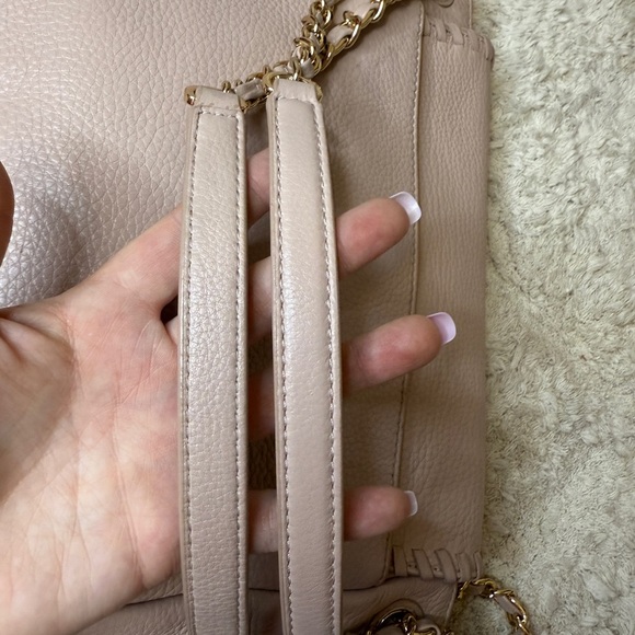 Tory Burch Pink Marion Flap Leather Shoulder Bag Blush - Picture 6 of 16